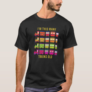Camiseta Comboio 4 anos 4 anos Aniversário Eu sou muitos tr