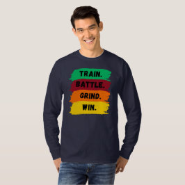 Camiseta Comboio, Batalha, Grind, Slogan motivacional vence