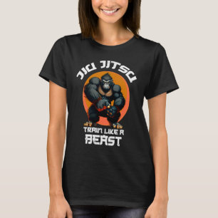 Camiseta Comboio como uma besta Jiu Jitsu Gorilla BJJ Grapp