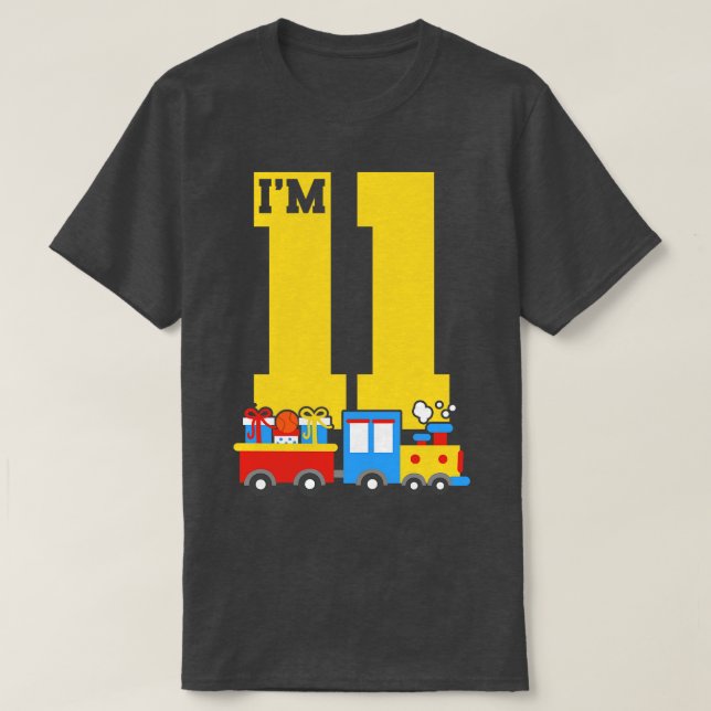 Camiseta Comboio de aniversário de 11 (Frente do Design)