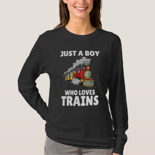 Camiseta Comboio Engraçado Para Meninos Apenas Um Menino Qu