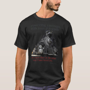 Camiseta Comboio Ferroviário Em Movimento Com Jesus John 15