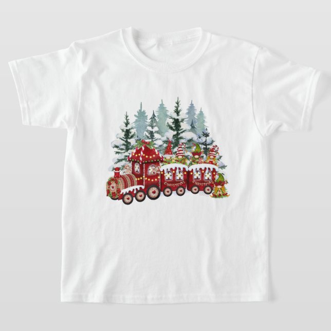 Camiseta Comboio Gnomo de Natal Festivo (Postura )