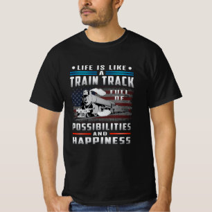 Camiseta Comboio Locomotivo Comboios Estrada de Ferro Prese