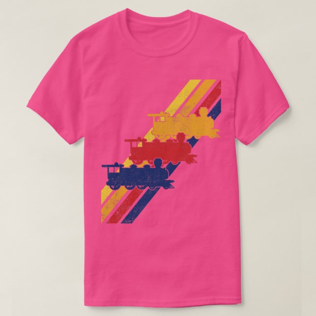 Camiseta Comboio-Modelo da Locomotiva do Comboio (Frente do Design)