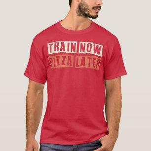 Camiseta Comboio Retro Agora Pizza Mais Tarde Engraçada Vid