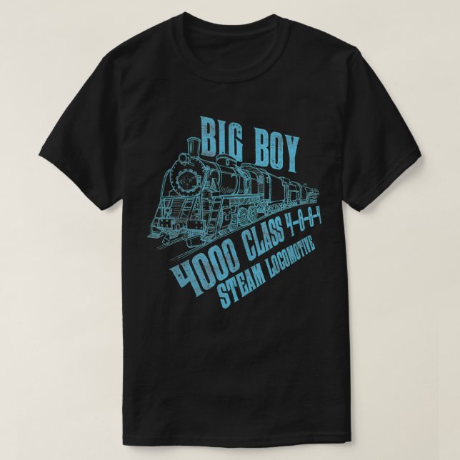 Camiseta Comboios Lover de Locomotiva de Classe Big Boy H (Frente do Design)