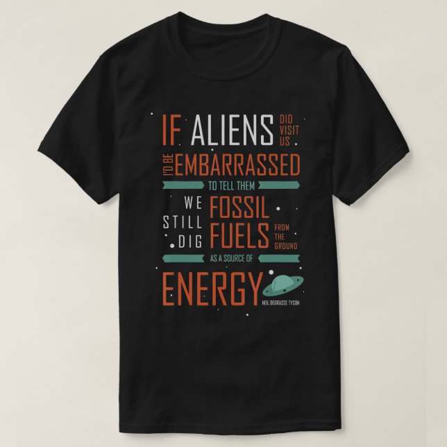 Camiseta Combustíveis fósseis como energia (Frente do Design)