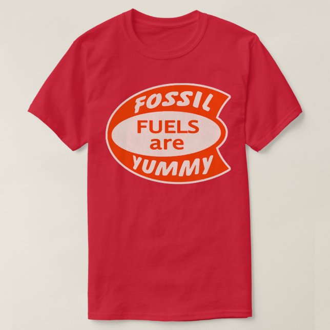 Camiseta Combustíveis fósseis são magros (Frente do Design)