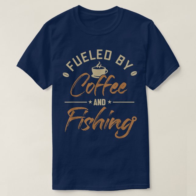 Camiseta Combustível a jato de café e a pesca (Frente do Design)