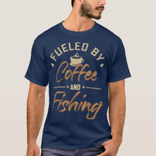 Camiseta Combustível a jato de café e a pesca