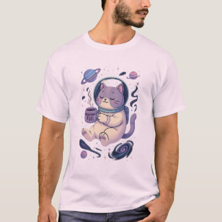 Camiseta Combustível do Meowstronauta – Design de Gato Espa