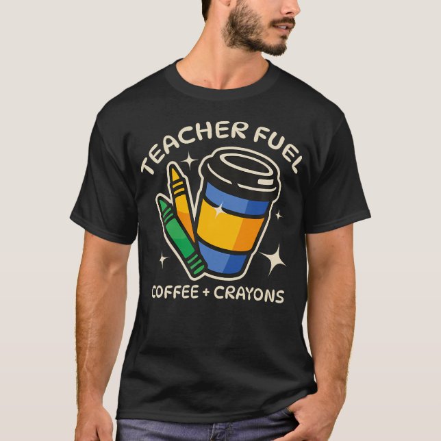 Camiseta Combustível para Professores Café Giz de Cera Dive (Frente)