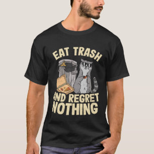 Camiseta Come Lixo E Arrependa Nada De Pizza Raccoon