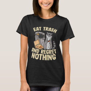 Camiseta Come Lixo E Arrependa Nada De Pizza Raccoon