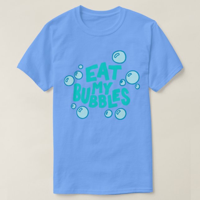 Camiseta Come Minhas Bolhas Nadando (Frente do Design)