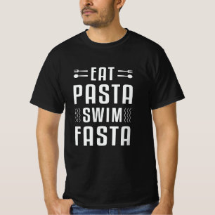 Camiseta Come Pasta Natação Fasta Nadando Natação Nadad