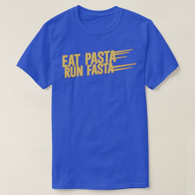 Camiseta Come Pasta Run Fasta (Frente do Design)