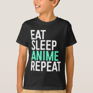 Camiseta Come Sleep Anime Repete O Passo De Animação Japonê