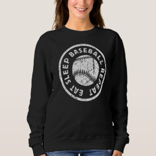 Camiseta Come Sleep Baseball Repete A Vida Esportiva Mãe Pe