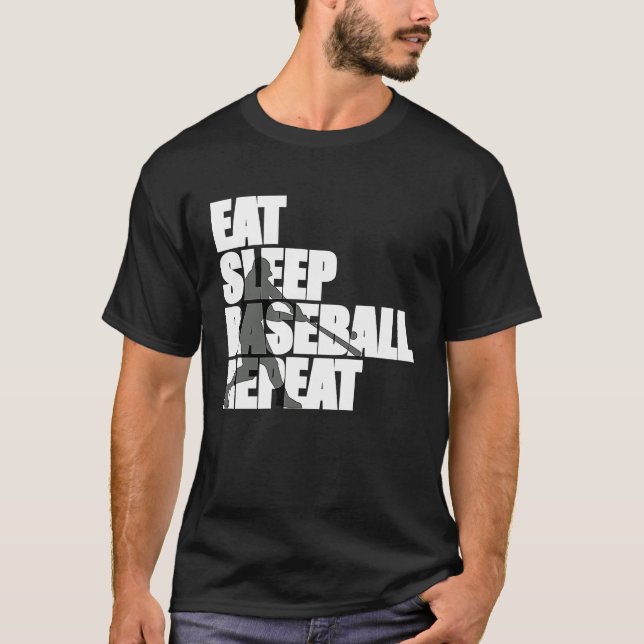 Camiseta Come Sleep Baseball Repete Amor Baseball (Frente)