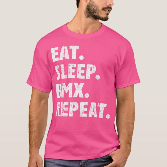 Camiseta Come Sleep Bmx Repete I Love Biking Bmx (Frente)