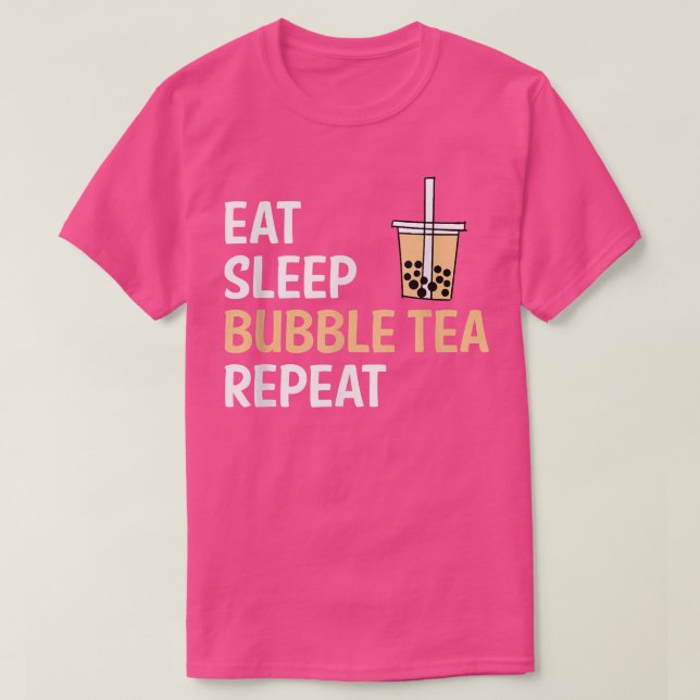 Camiseta Come Sleep Bubble Tea Repete Boba Tea (Frente do Design)