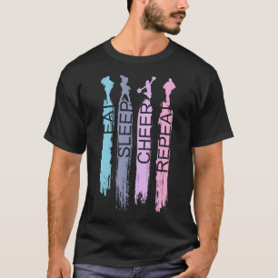 Camiseta Come Sleep Cheer Repete Aplausos Cheerhead Cheer C