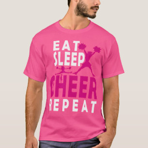 Camiseta Come Sleep Cheer Repete Cheer Líder