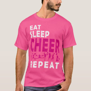 Camiseta Come Sleep Cheer Repete Cheer Líder