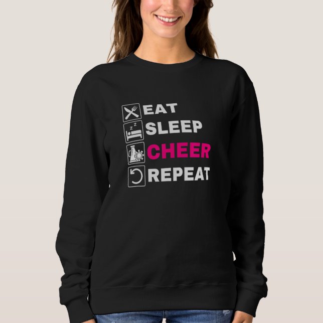 Camiseta Come Sleep Cheerhead Repete Cheerhead (Frente)