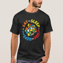 Camiseta Come Sleep Cube Repete Cubos Engraçados Velocidade