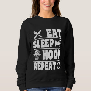 Camiseta Come Sleep Hoop Repete Bola Engraçada