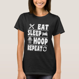 Camiseta Come Sleep Hoop Repete Bola Engraçada