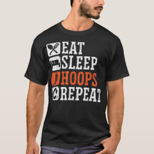Camiseta Come Sleep Hoops Repetir Hoop de Basquete Junkie S