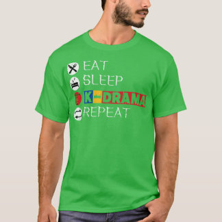 Camiseta Come Sleep KDrama Repete 10