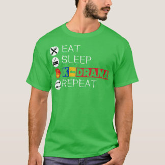 Camiseta Come Sleep KDrama Repete 9