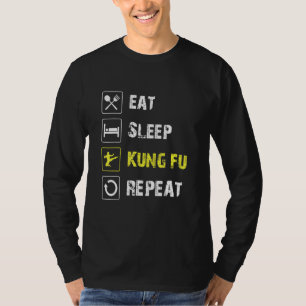 Camiseta Come Sleep Kung Fu Repete Kung Fu Legal