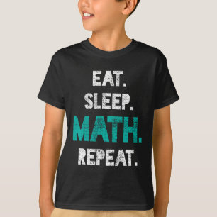 Camiseta Come Sleep Matth Repete Engraçado Professor de Mat