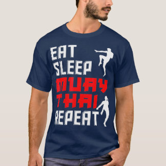 Camiseta Come Sleep Muay Thai Repete Engraçado Muay Thai Gi