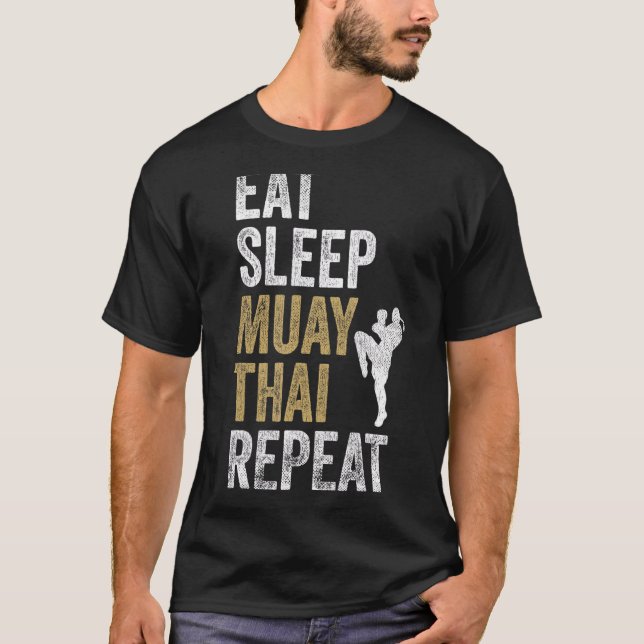 Camiseta Come Sleep Muay Thai Repete Muay Thai (Frente)