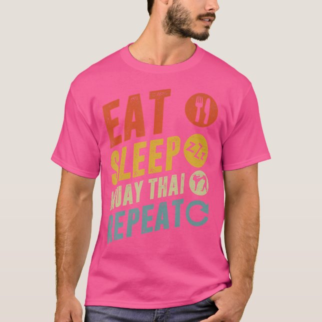 Camiseta Come Sleep Muay Thai Repete Muay Thai (Frente)