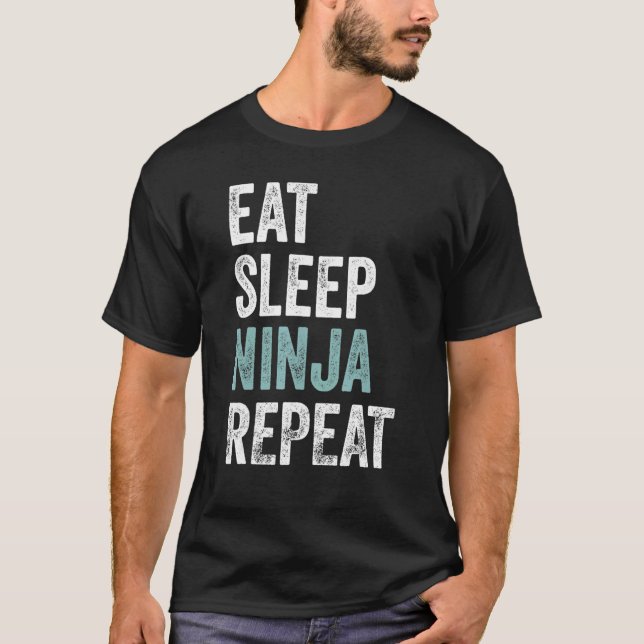 Camiseta Come Sleep Ninja Repete Ninja (Frente)