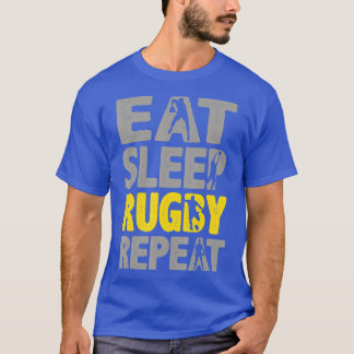 Camiseta Come Sleep Rugby Repete presentes de Rugby para Ho