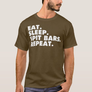 Camiseta Come Sleep Spit Bares Música Artista Rap Star Gift