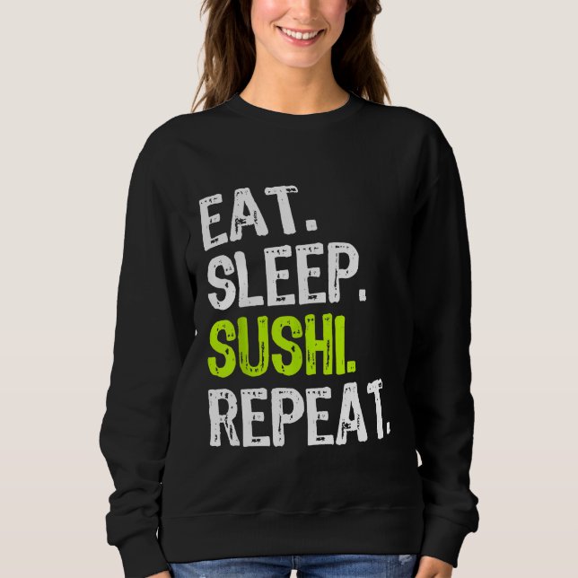 Camiseta Come Sleep Sushi Repete Chef (Frente)