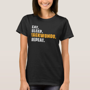 Camiseta Come Sleep Taekwondo Repeat Taekwondo Retro Vinta