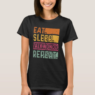 Camiseta Come Sleep Taekwondo Repete Taekwondo Black Belt