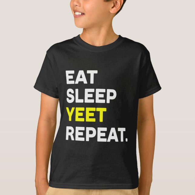 Camiseta Come Sleep Yee Repete Funny Dance Slang Sketll Coa (Frente)