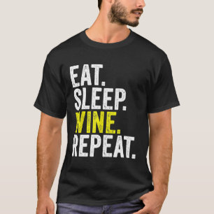 Camiseta Come Vinho Dormindo Repete Bebendo Engraçado Álcoo